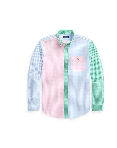 Shop Polo Ralph Lauren Classic Fit Plaid Oxford Workshirt Man Shirt Pink Size L Cotton