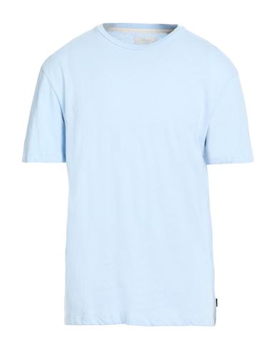 Jack & Jones Man T-shirt Sky Blue Size Xxl Cotton, Linen