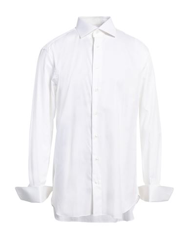Shop Brioni Man Shirt Cream Size 17 ½ Cotton In White