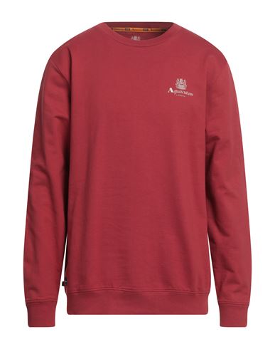 Shop Aquascutum Man Sweatshirt Brick Red Size 3xl Cotton