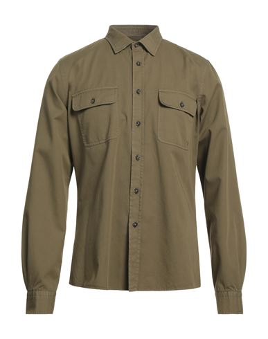 Shop Fred Mello Man Shirt Military Green Size 3xl Cotton