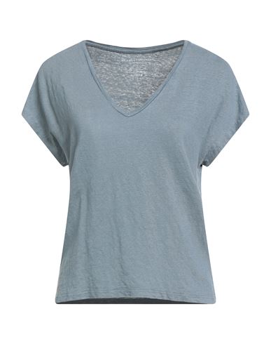 Majestic Filatures Woman T-shirt Light Blue Size 1 Linen, Elastane