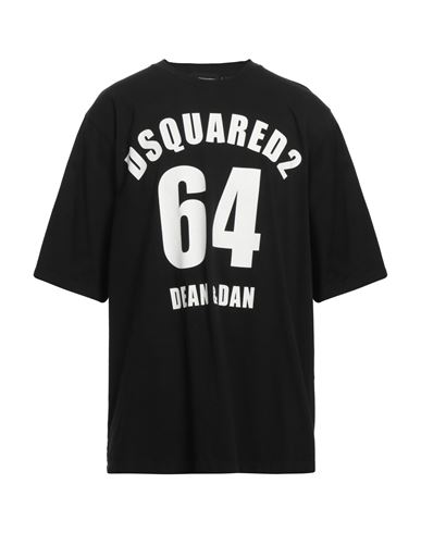 Dsquared2 Man T-shirt Black Size S Cotton In Black