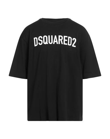Shop Dsquared2 Man T-shirt Black Size L Cotton