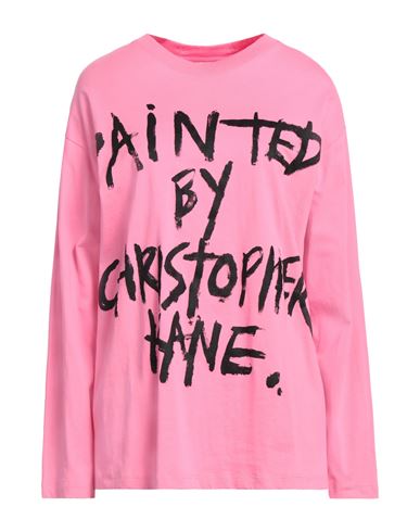 Shop Christopher Kane Woman T-shirt Pink Size L Organic Cotton
