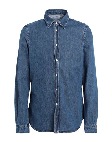Ps By Paul Smith Ps Paul Smith Man Denim Shirt Blue Size Xl Cotton, Linen