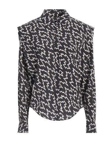 Shop Isabel Marant Woman Shirt Black Size 10 Silk, Elastane