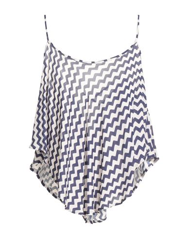 Semicouture Woman Top Navy Size 6 Viscose In Multi