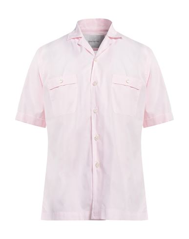 Shop Bagutta Man Shirt Light Pink Size Xl Cotton