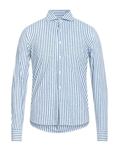 Ghirardelli Next Man Shirt Navy Size 15 Polyamide, Elastane In Blue