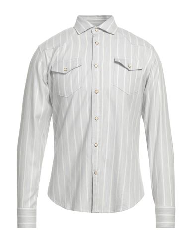 Shop Eleventy Man Shirt Light Grey Size S Cotton, Lyocell