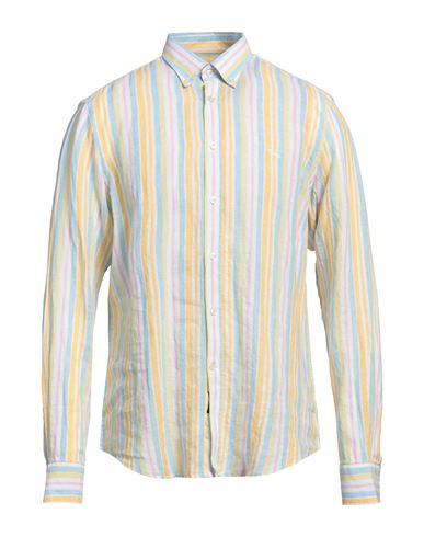 Harmont & Blaine Man Shirt Yellow Size 3xl Linen In White
