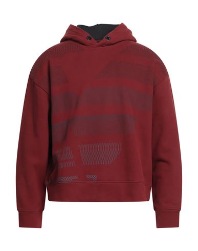 Emporio Armani Man Sweatshirt Burgundy Size M Cotton In Red
