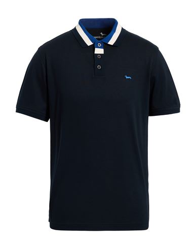 Harmont & Blaine Man Polo Shirt Midnight Blue Size Xxl Cotton In Blue