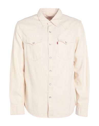 Jeanshemd Herren Cremeweiß S Herren