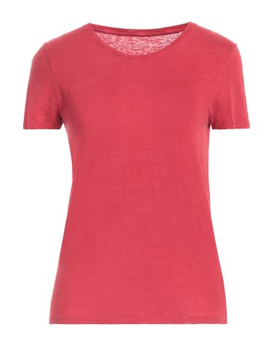 Shop Majestic Filatures Woman T-shirt Red Size 1 Linen, Elastane