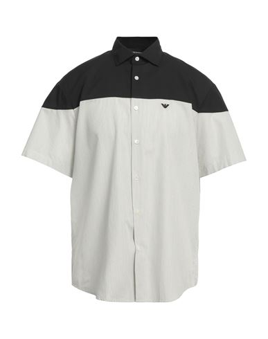 Emporio Armani Man Shirt Black Size L Viscose, Polyester, Cotton, Silk