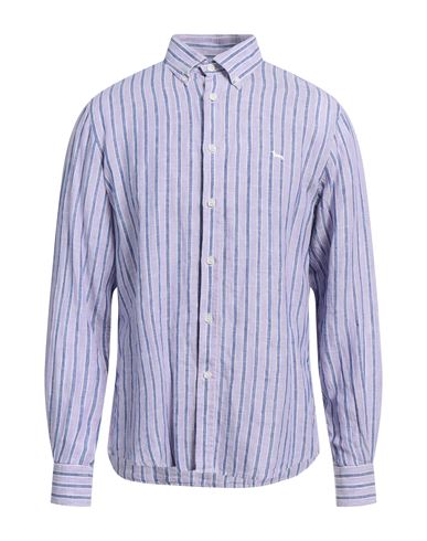 Harmont & Blaine Man Shirt Lilac Size Xxl Linen In Purple