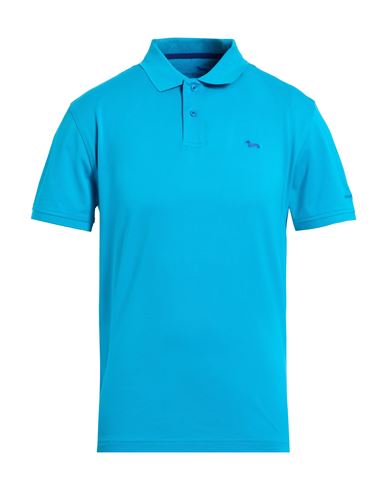 Harmont & Blaine Man Polo Shirt Turquoise Size 3xl Cotton In Blue
