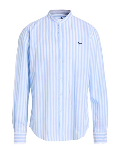 Harmont & Blaine Man Shirt Sky Blue Size 3xl Cotton, Linen In Blue