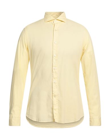 Shop Ghirardelli Man Shirt Light Yellow Size 16 ½ Cotton, Elastane