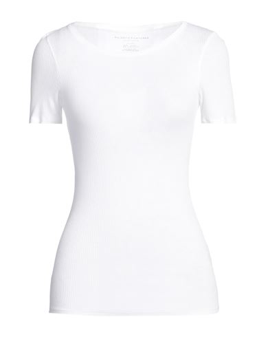Shop Majestic Filatures Woman T-shirt White Size 1 Viscose, Elastane
