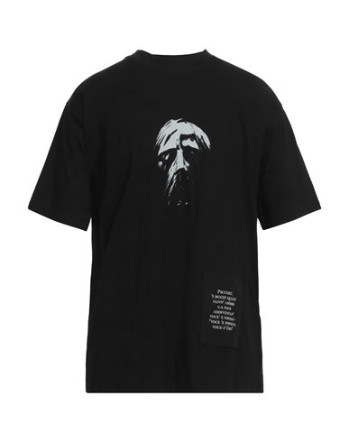 Shop Isabel Benenato Man T-shirt Black Size Xl Cotton