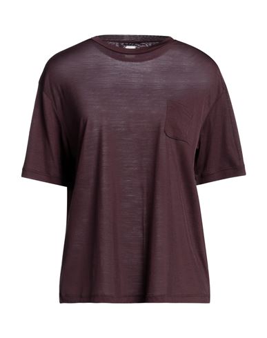 Shop Eleventy Woman T-shirt Deep Purple Size M Elastane, Wool