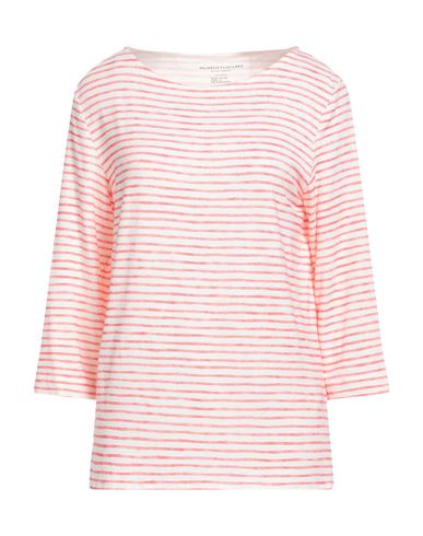 Majestic Striped Linen Blend Boat-neck T-shirt In White