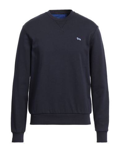 Shop Harmont & Blaine Man Sweatshirt Midnight Blue Size Xxl Cotton