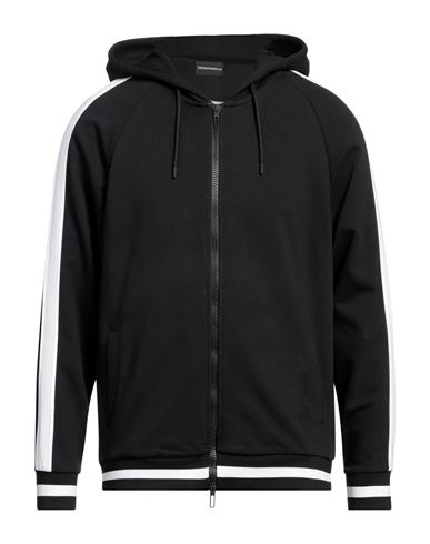 Emporio Armani Man Sweatshirt Black Size M Cotton, Polyester, Elastane