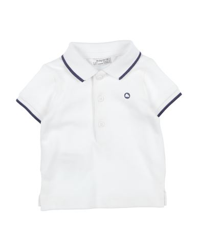 Shop Mayoral Newborn Boy Polo Shirt White Size 1 Cotton, Elastane