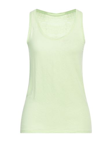 Majestic Filatures Woman Tank Top Lime Green Size 1 Linen, Elastane In Green