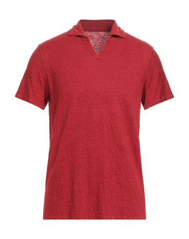Shop Majestic Filatures Man Polo Shirt Red Size M Linen, Elastane