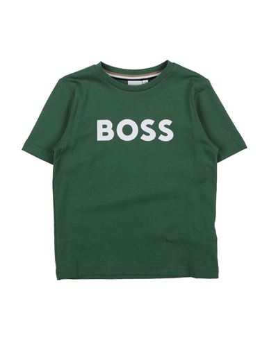 Hugo Boss Babies' Boss Toddler Boy T-shirt Green Size 6 Cotton, Elastane