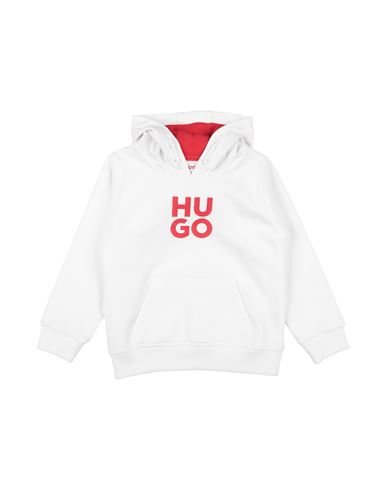 Hugo Boss Hugo Toddler Boy Sweatshirt White Size 6 Cotton, Polyester, Elastane In White