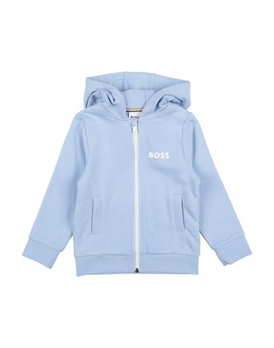 Hugo Boss Babies' Boss Toddler Boy Sweatshirt Sky Blue Size 4 Cotton, Polyester, Elastane