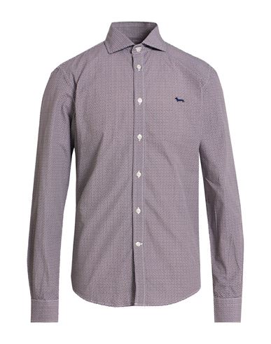 Harmont & Blaine Man Shirt Navy Size 3xl Cotton In Purple