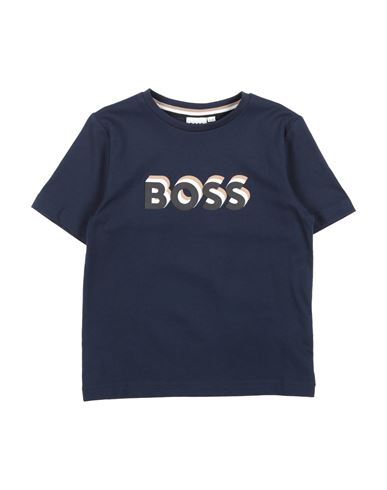 Hugo Boss Babies' Boss Toddler Boy T-shirt Midnight Blue Size 4 Cotton, Elastane