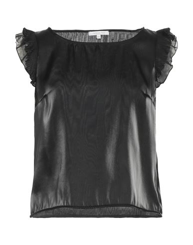 Shop Patrizia Pepe Woman Top Black Size 4 Polyester, Silk