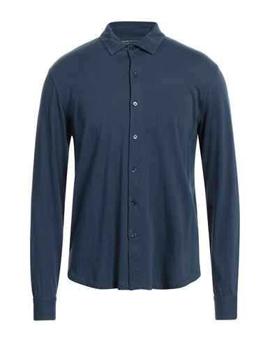 Shop Majestic Filatures Man Shirt Midnight Blue Size M Cotton