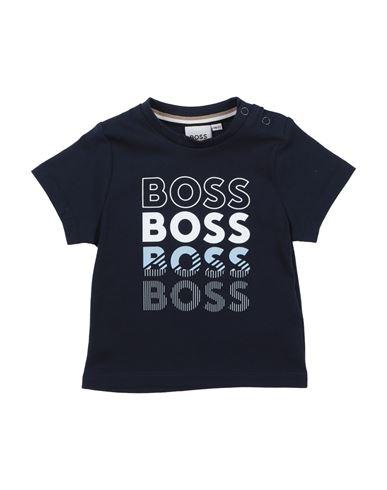 Hugo Boss Boss Newborn Boy T-shirt Midnight Blue Size 3 Cotton, Elastane In Blue