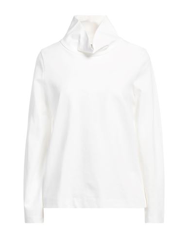 European Culture Woman T-shirt Off White Size Xl Viscose, Polyamide, Cotton, Elastane