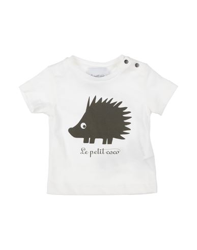 Le Petit Coco Newborn Boy T-shirt White Size 3 Organic Cotton In White