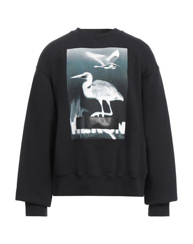 Shop Heron Preston Man Sweatshirt Black Size S Cotton, Elastane