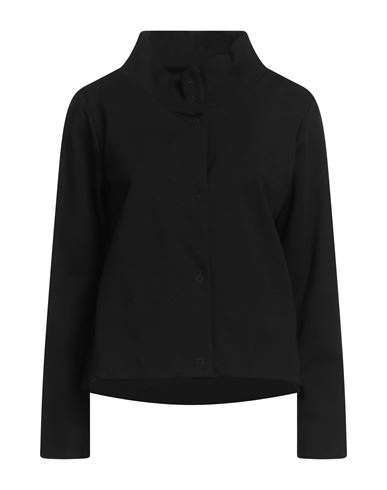 Shop European Culture Woman Sweatshirt Black Size M Viscose, Polyamide, Elastane