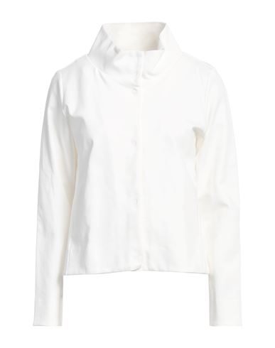 European Culture Woman Sweatshirt White Size Xl Viscose, Polyamide, Elastane