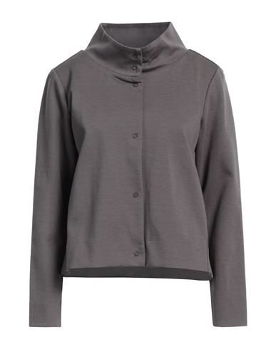 European Culture Woman Sweatshirt Lead Size Xl Viscose, Polyamide, Elastane In Grey