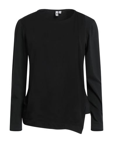 European Culture Woman T-shirt Black Size Xxl Cotton, Silk, Elastane