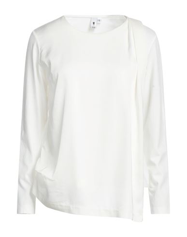 European Culture Woman T-shirt White Size Xxl Cotton, Silk, Elastane